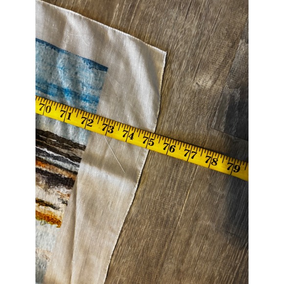 Doue by MFPA Coastal Landscape Scarf Watercolor Beach House Sarong 75x41 - Picture 6 of 9